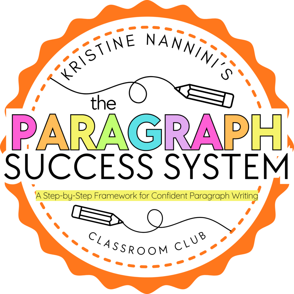 The Paragraph Success System, Paragraph Writing Lessons and Activities, Topic Sentences, Supporting Details, Linking Words, Transition Words, Conclusion Sentences, Anchor Charts, Lesson Plans, PowerPoint Presentations, Task Cards, Cut and Paste Activities, Worksheets, Writing Prompts, Student Practice, Bookmarks, Reference Pages